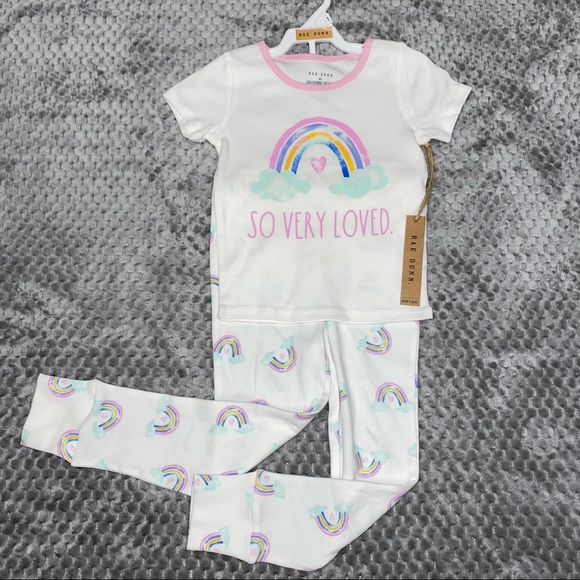 🚩SOLD🚩 HP - Rae Dunn SO VERY LOVED rainbow pajama set - Picture 4 of 4